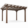 Pergola en bois brun 300x300 cm