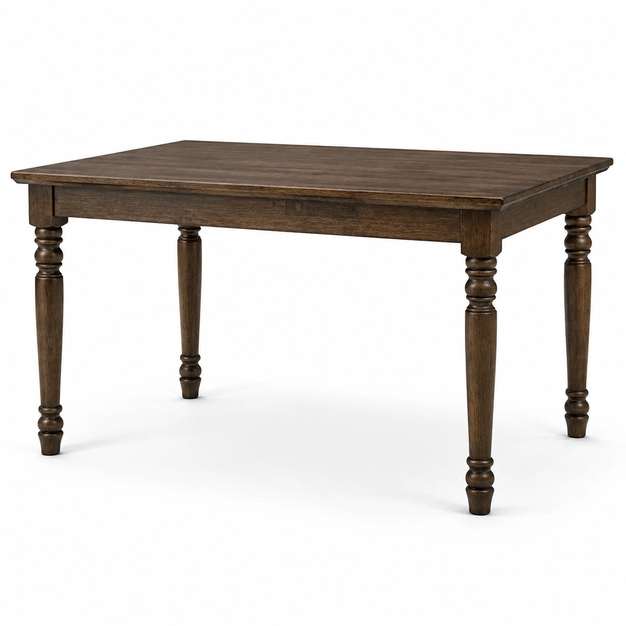 Table rectangulaire en bois massif noyer 150x90x75 cm